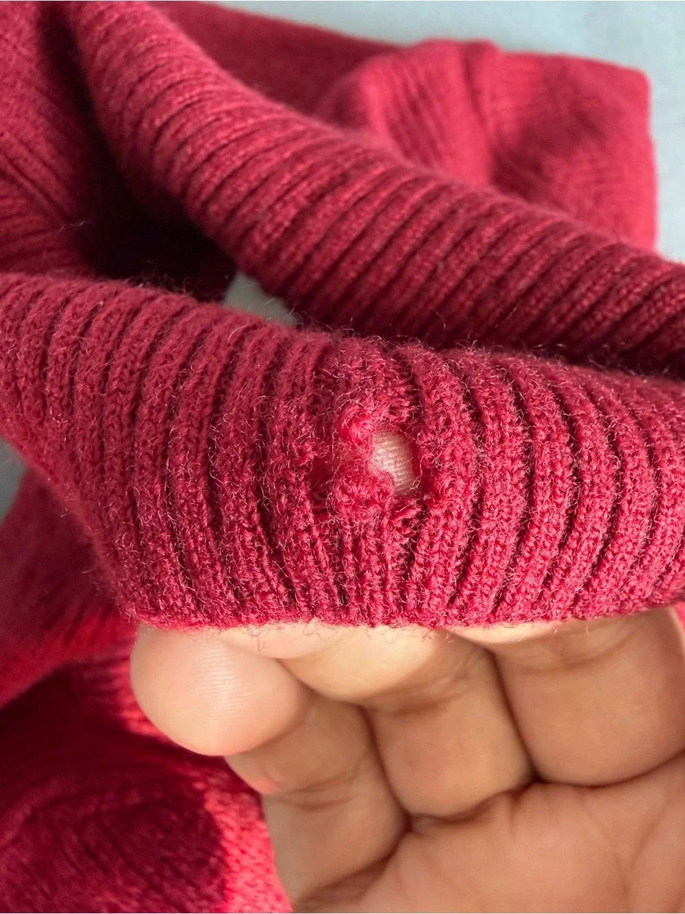 Red Merino Wool Sweater